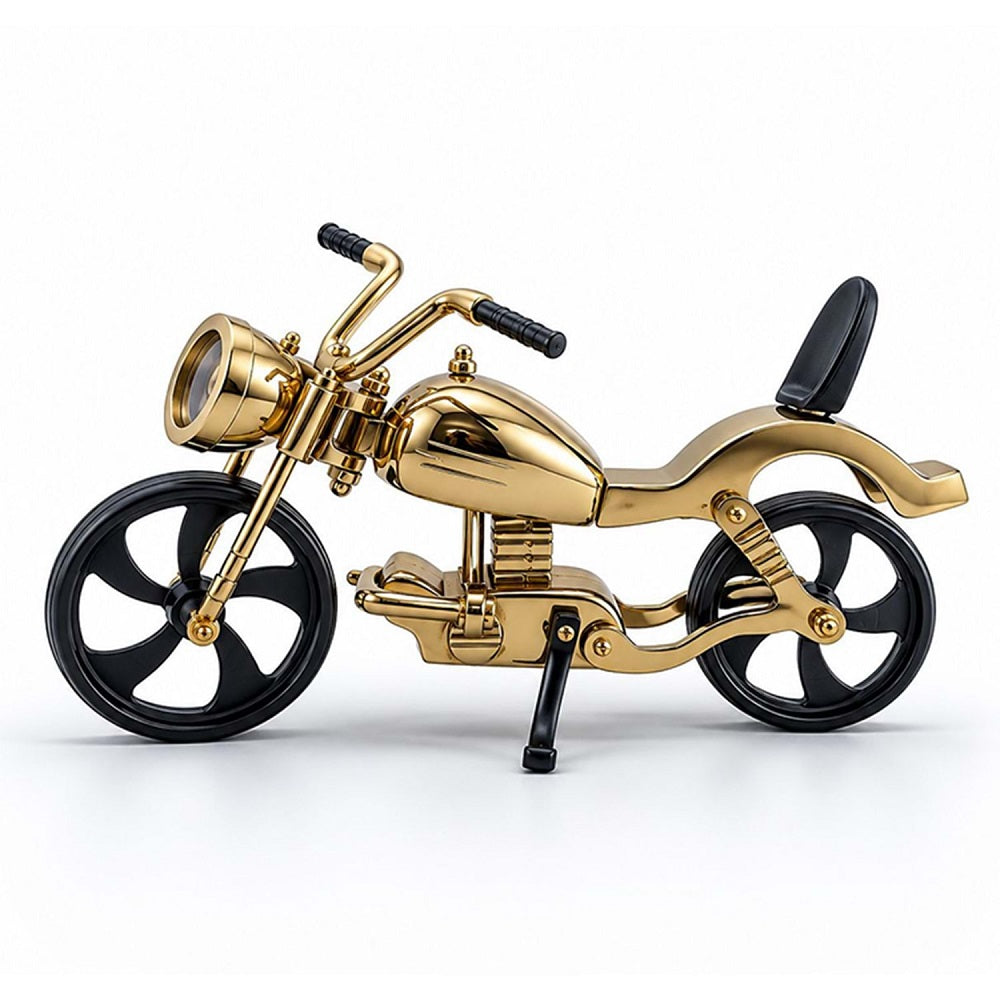 Gold Siyah Dekoratif Metal Motosiklet Modeli Masaüstü Obje
