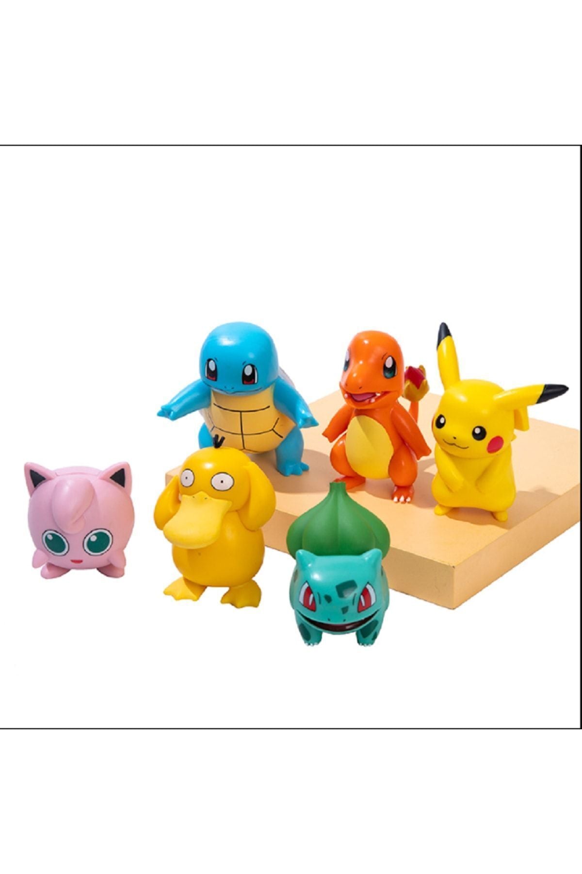 Pokemon Rakamlar Anime Modeli 6 Stilleri Pikachu Charmander Psyduck Squirtle Jigglypuff Bulbasaur