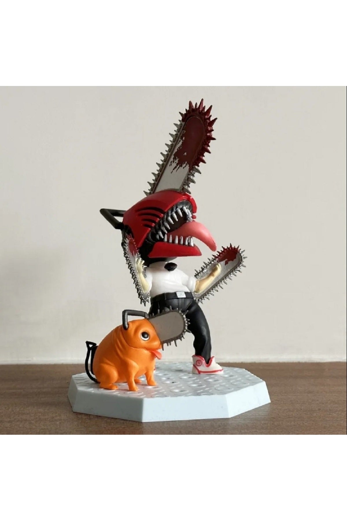 Anime Testere Adam Şekil Pochita Güç Elektrik Kawaii Q Sürüm Figural Oyuncak