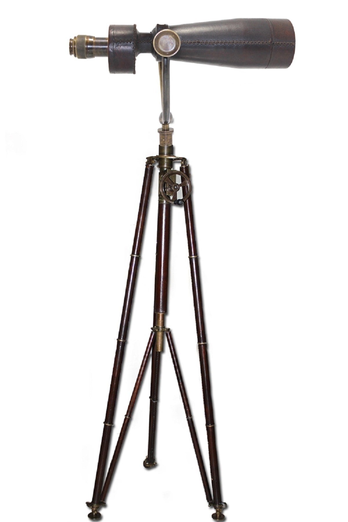 Eskitme Deri Kaplama Tripod Ayaklı Kuş Gözetleme Teleskop