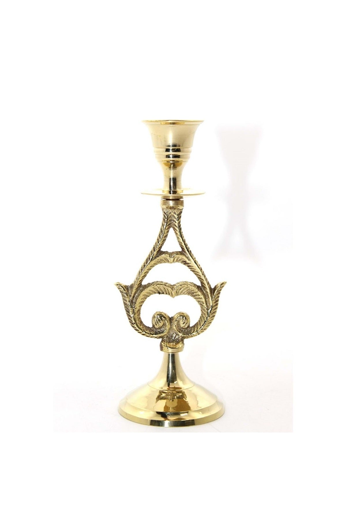 Tamamı Pirinçten İşlemeli Şamdan