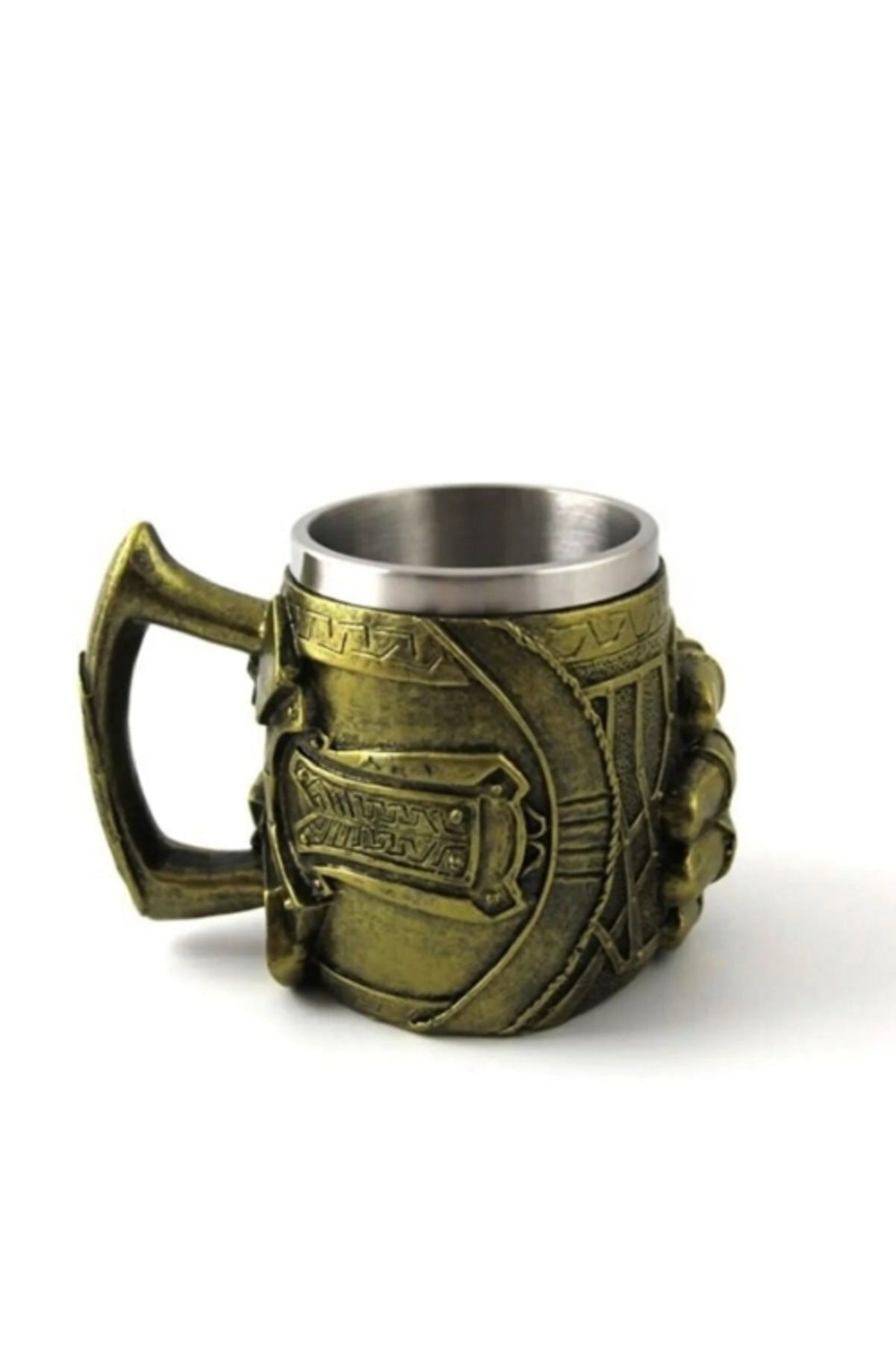 450ml Thanos El Kabartmalı Paslanmaz Çelik Kupa Bardak