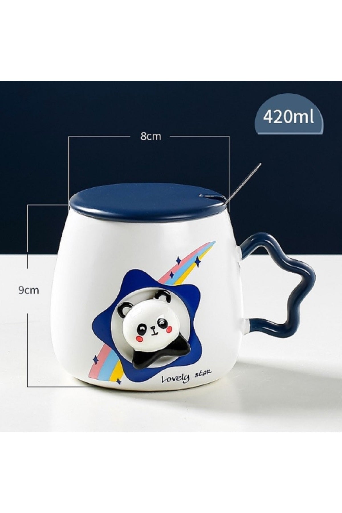 420ml Sevimli Karikatür Kabartmalı Ayıcık Isıya Dayanıklı Kupa&Meşrubat Bardağı