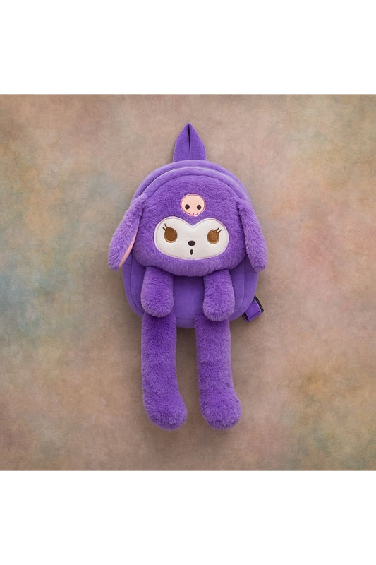 Sevimli Karakter Kuromi Kawai Sanrio Peluş Işıklı Kulaklı Sırt Çantası