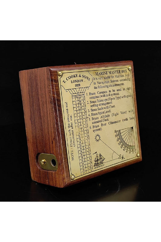T.cooke & Sons London 1858 Ahşap Kutulu Pirinç Pusula