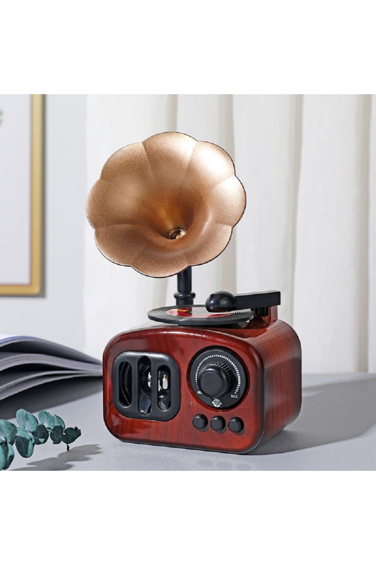 Vintage Nostajik Gramofon Müzik Kutusu