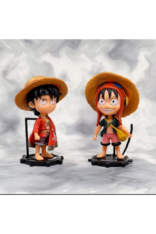 3 adet/Takım Tek Parça Sevimli Luffy PVC Anime Aksiyon Figür Biblo Oyuncak