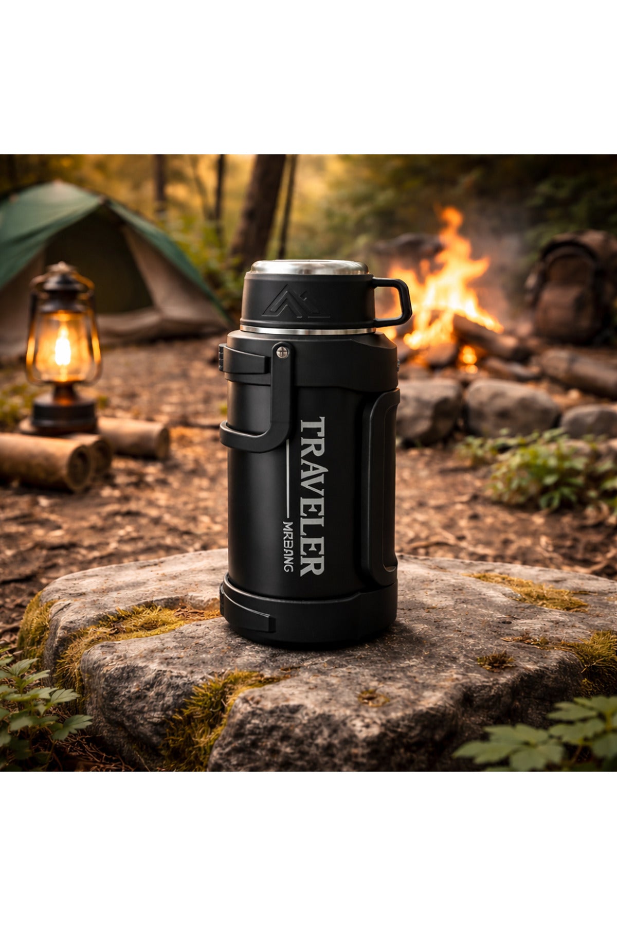 1600 Ml Çift Katmanlı Vakumlu Çelik Termos Taşıma Saplı Sızdırmaz Outdoor Büyük Boy