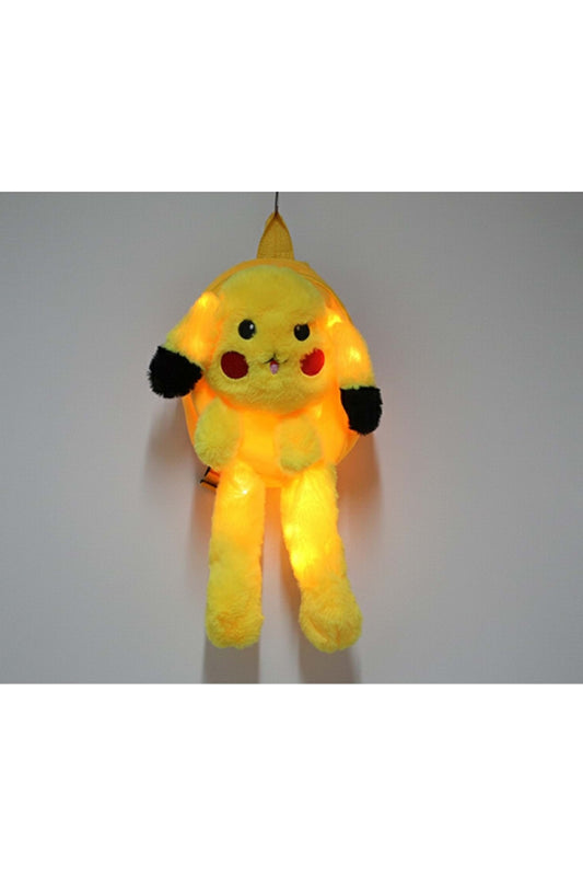 Sevimli Karikatür Kawai Pikachu Peluş Sırt Çantası