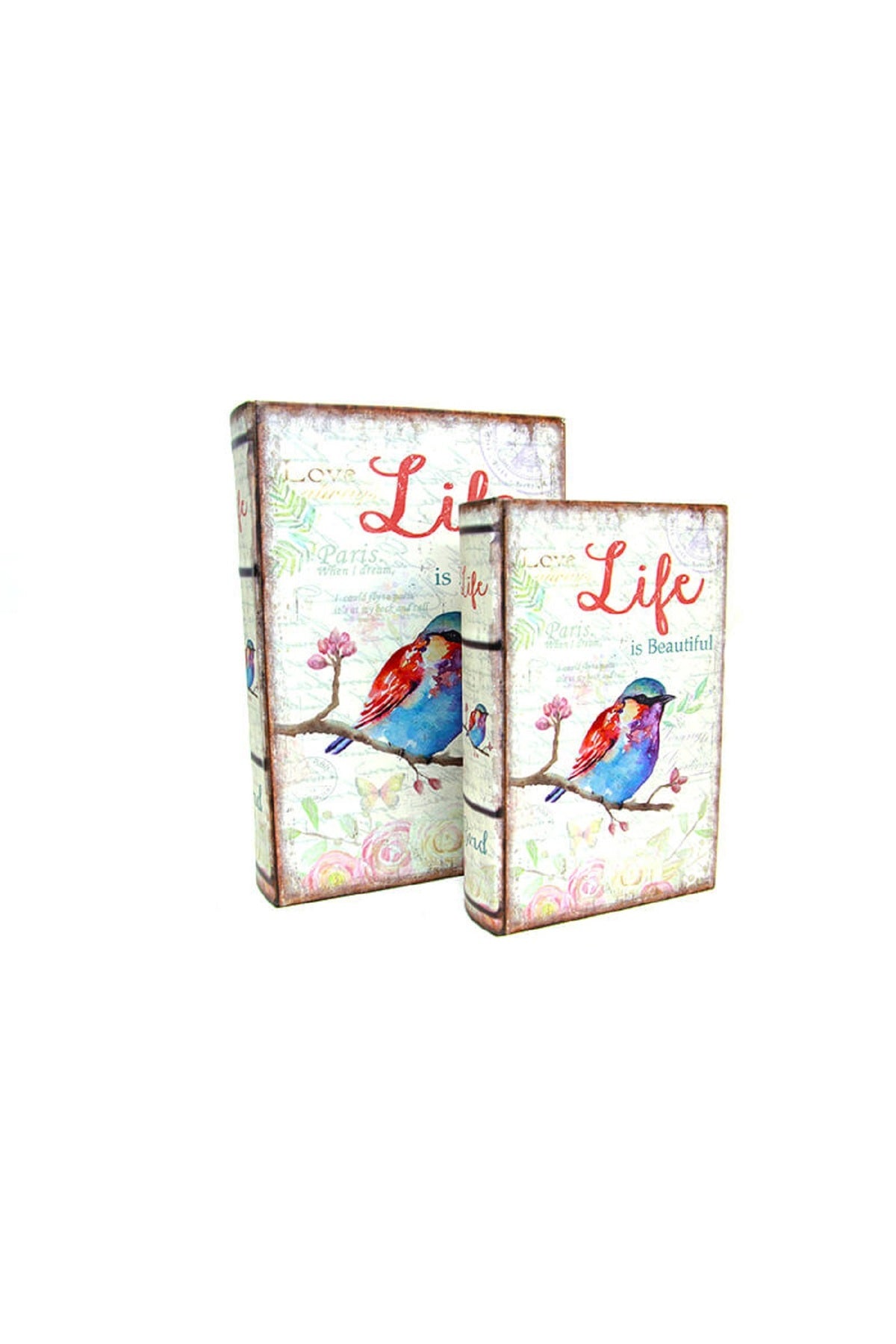 Kutu Kitap Life 2'li Set Süsler Ev Oturma Odası TV kabine Masaüstü Ofis Dekorasyon
