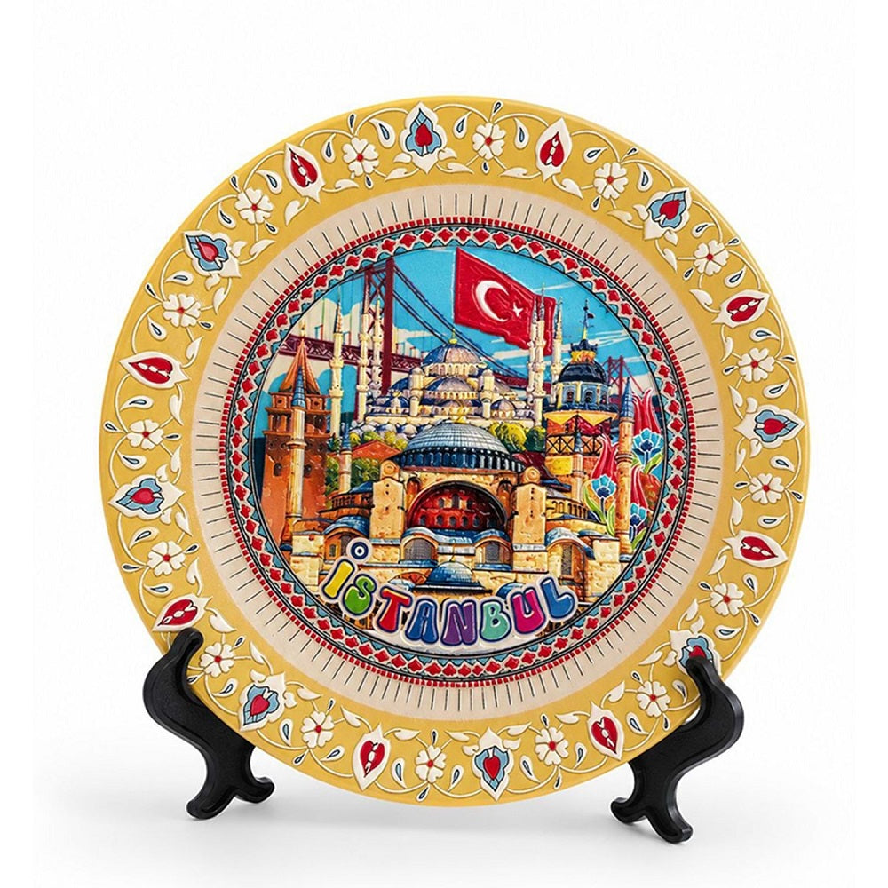 İstanbul Temalı Dekoratif Hediyelik Tabak – 15 Cm