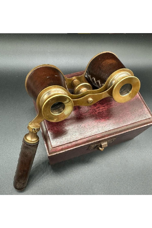 Özel Ahşap Kutulu Pirinç Opera Dürbünü