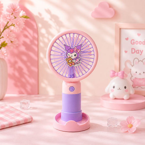 Büyük Boy Mini El Fanı USB Şarjlı Taşınabilir Güçlü Sessiz Masaüstü Fan Yazlık Serinletici
