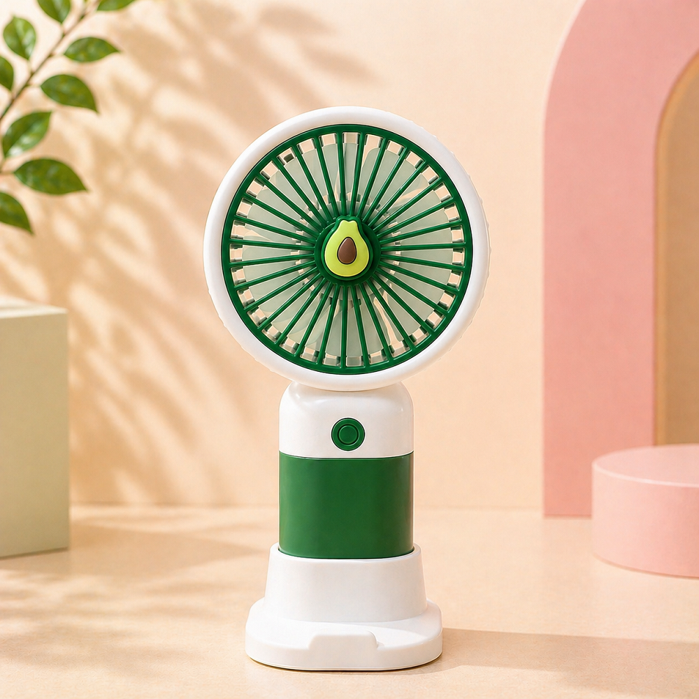Sevimli Mini Masaüstü Fan USB Şarjlı Taşınabilir Sessiz El Fanı Renkli Tasarım