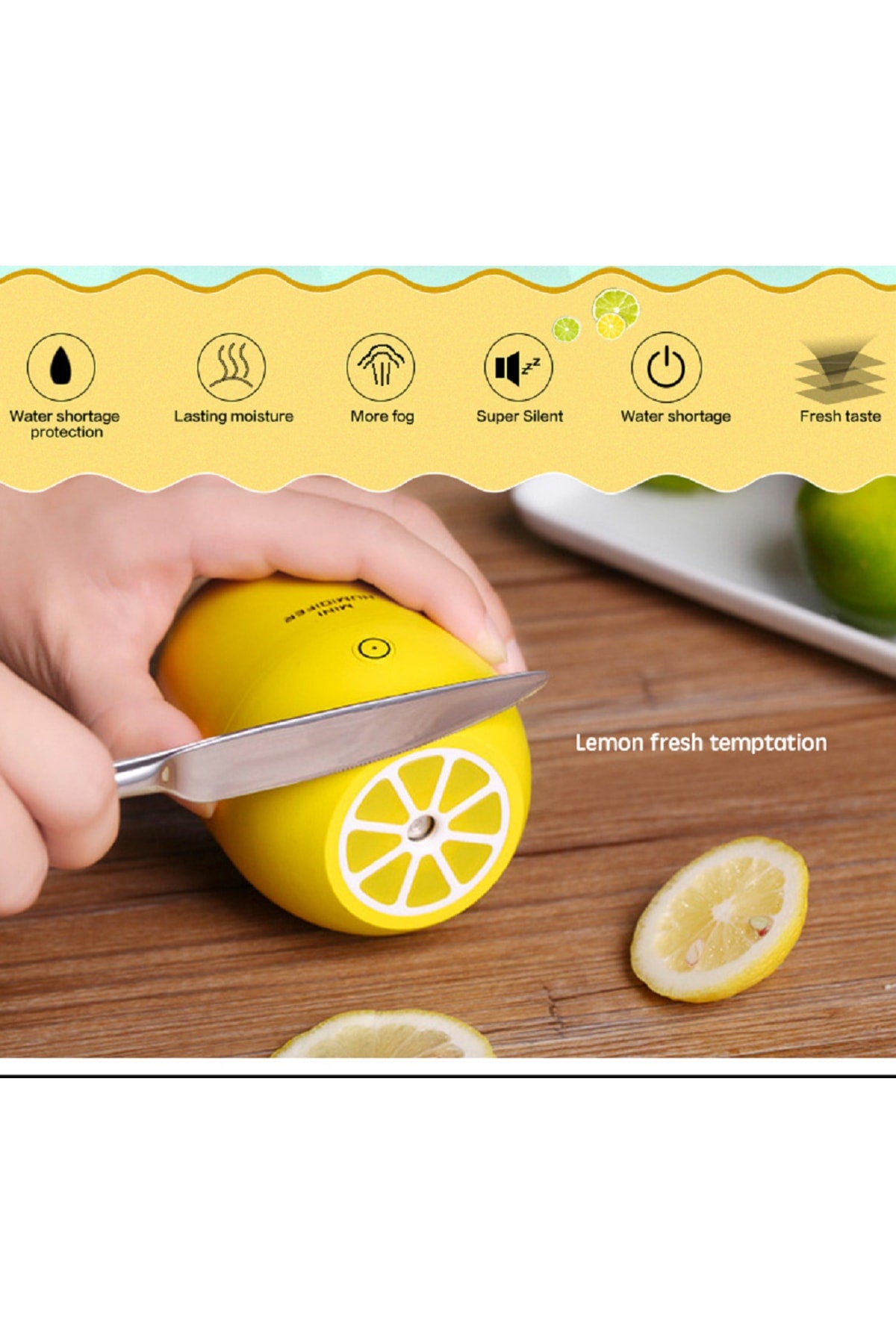 Usb Aromaterapi Hava Ultrasonik Nemlendirici Uçucu Yağ Difüzör Mist Maker Forgger Elektrikli Limon