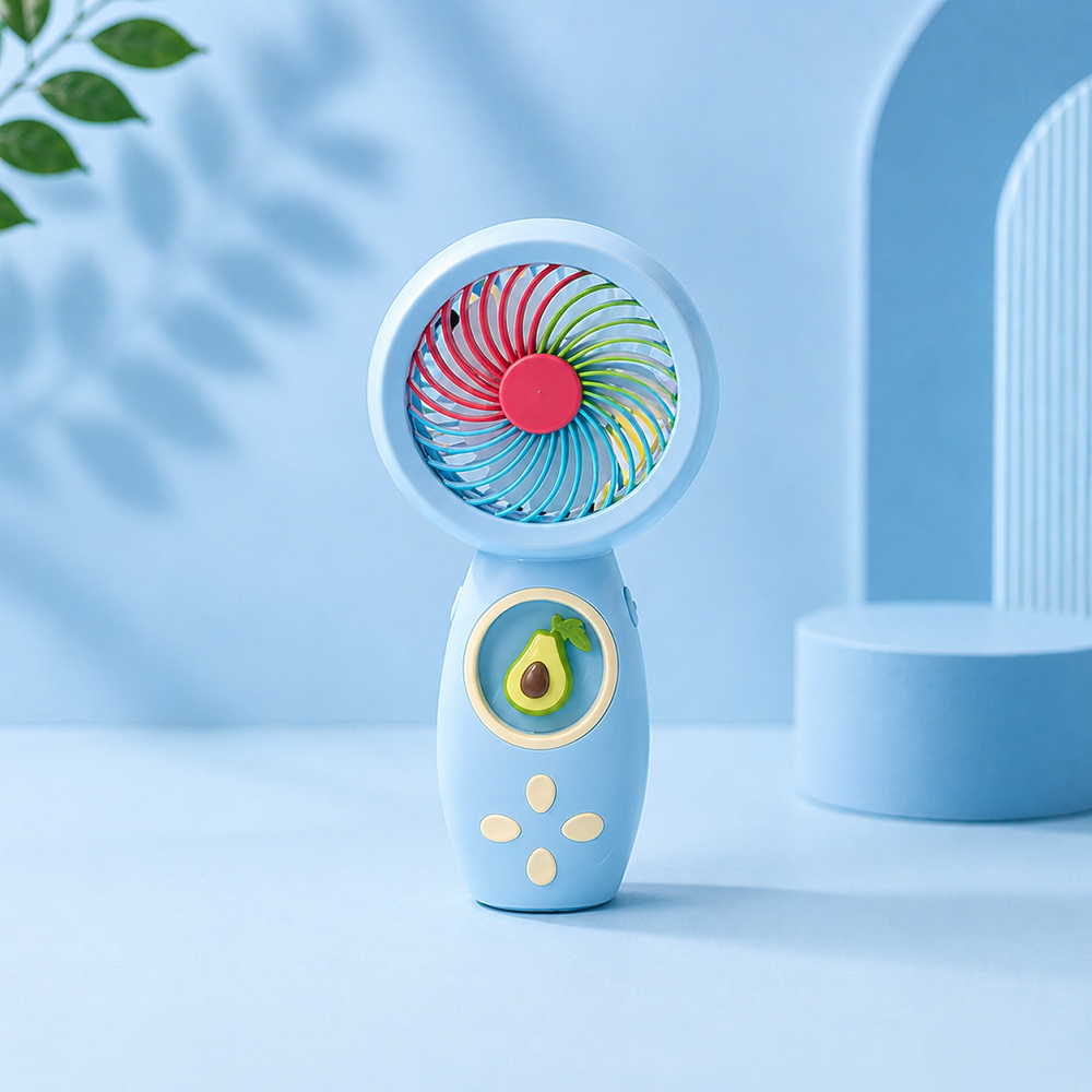 Sevimli Mini El Fanı USB Şarjlı Taşınabilir Sessiz Renkli Masaüstü Fan