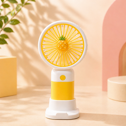 Sevimli Mini Masaüstü Fan USB Şarjlı Taşınabilir Sessiz El Fanı Renkli Tasarım