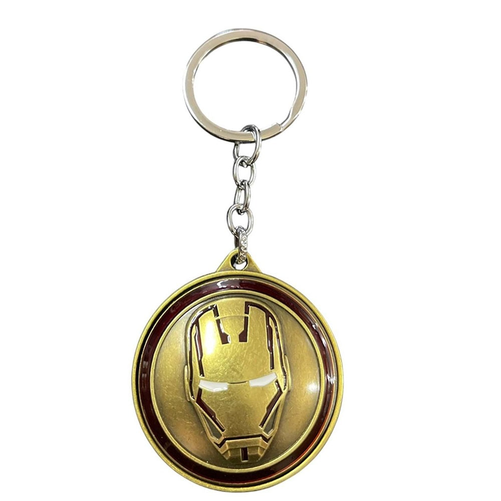Iron Man Metal Anahtarlık Marvel Tasarım Gold Renk Dayanıklı Şık Anahtar Aksesuarı