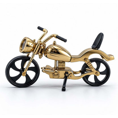 Gold Siyah Dekoratif Metal Motosiklet Modeli Masaüstü Obje