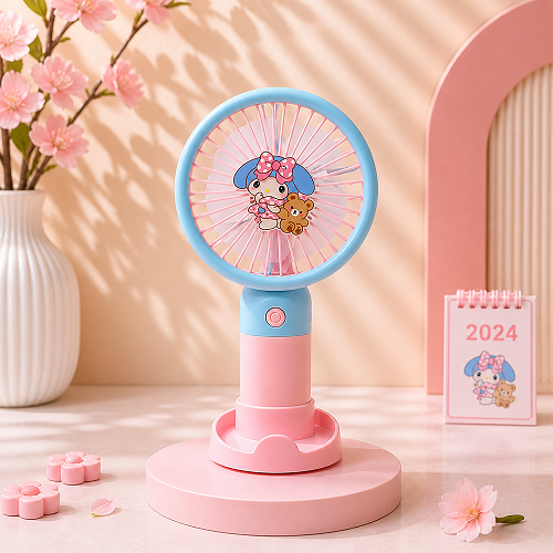 Büyük Boy Mini El Fanı USB Şarjlı Taşınabilir Güçlü Sessiz Masaüstü Fan Yazlık Serinletici