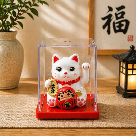 Şans Getiren Altın Kedi Biblo Maneki Neko Dekoratif Figür Feng Shui Mini