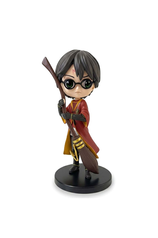 Harry Potter Chibi Koleksiyon Figürü – Asa ve Süpürgeli Sevimli Tasarım | 16 cm Dekor Figür