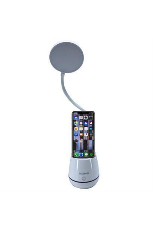 Kalemlikli Telefon Tutacaklı Şarjlı Dokunmatik 3 Mod Esnek Başlıklı Dimmerli Led Masa Lambası