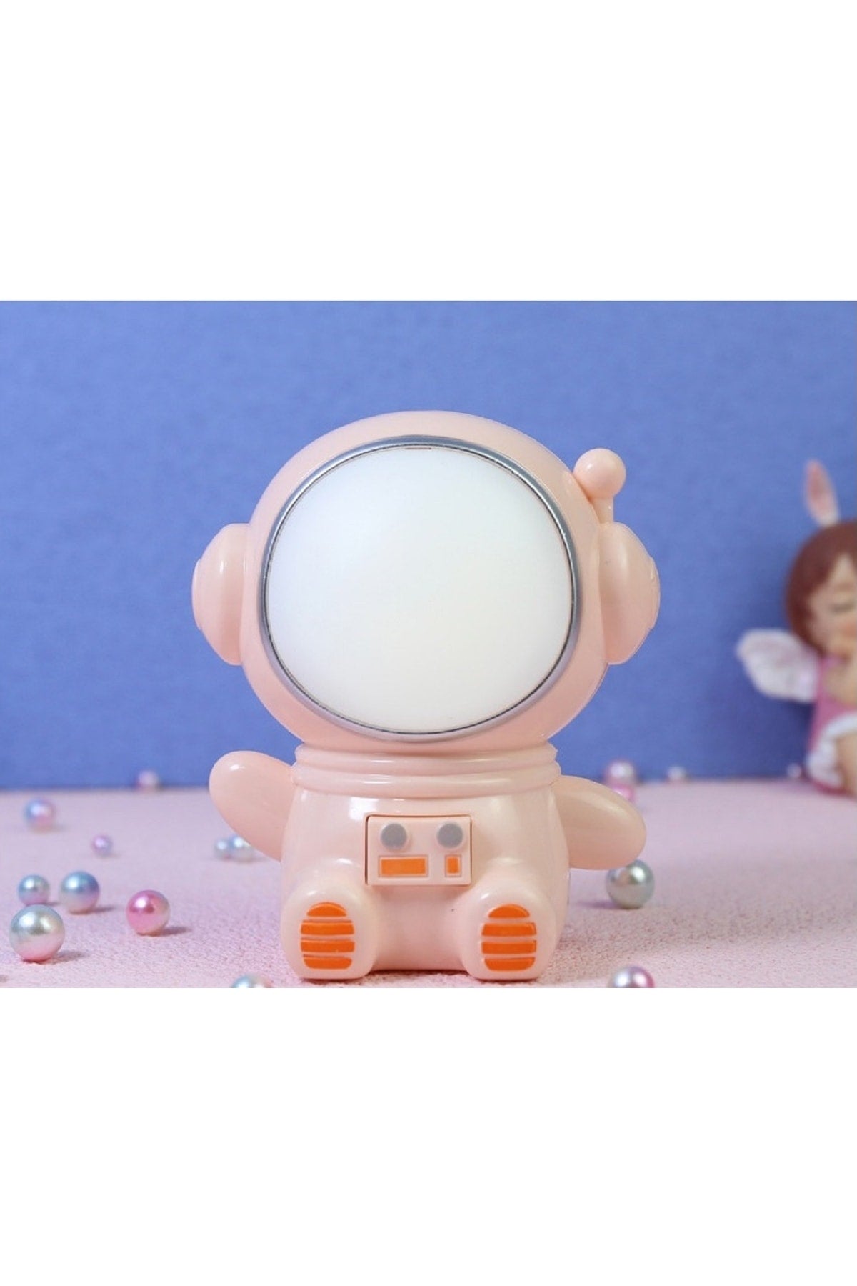 Karikatür Spaceman Gece Işıkları Usb Şarj Edilebilir Lambalar Çocuklar Için Bebek Masa Lambası