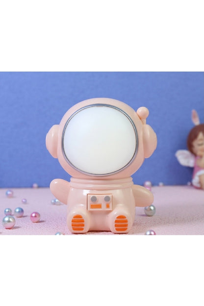 Karikatür Spaceman Gece Işıkları Usb Şarj Edilebilir Lambalar Çocuklar Için Bebek Masa Lambası