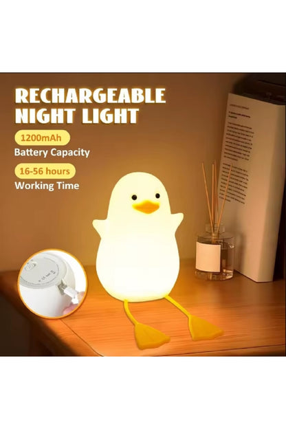 Sevimli Başucu Ördek Kaz Eğlenceli Gece Lambası Dimmer ve Zamanlayıcı ile Oda Dekorasyon