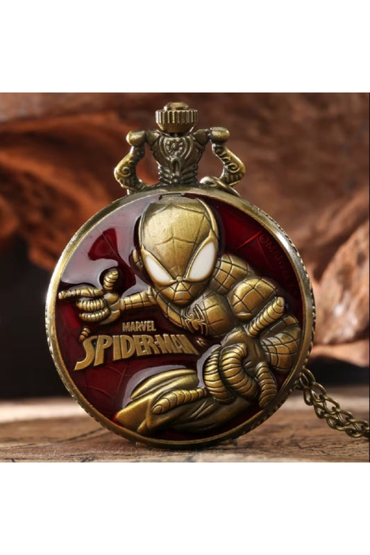 Marvel Örümcek Adam Retro Kuvars Köstekli Saat