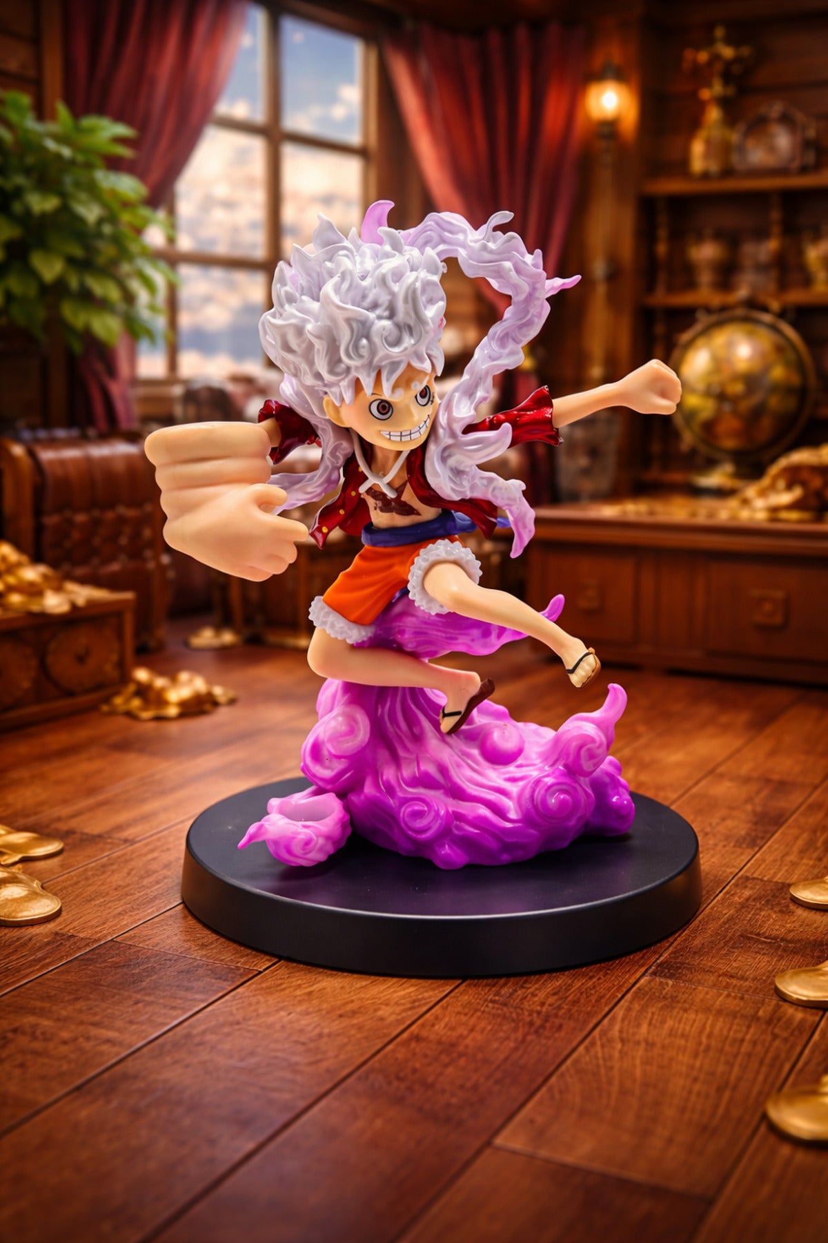 One Piece Luffy Gear 5 Figürü – 15 cm Dekoratif Anime Koleksiyon Biblosu