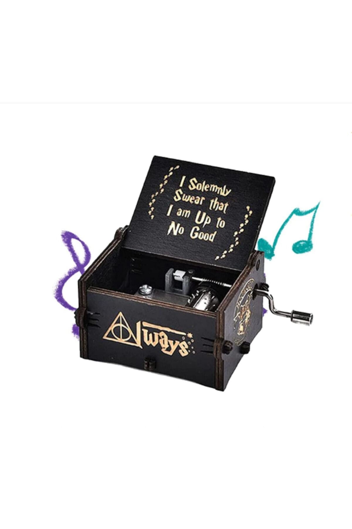 Harry Potter Müzik Kutusu Ahşap Müzik Kutusu Uv Boyalı Kazınmış Baskılı Müzik Hareketi Zarif Süsler