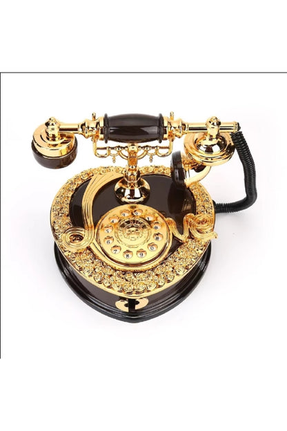 Retro Avrupa Tarzı Telefon Şekilli Müzik Kutusu Yaratıcı Takı Depolama Organizatör Vaka Ev Dekoratif