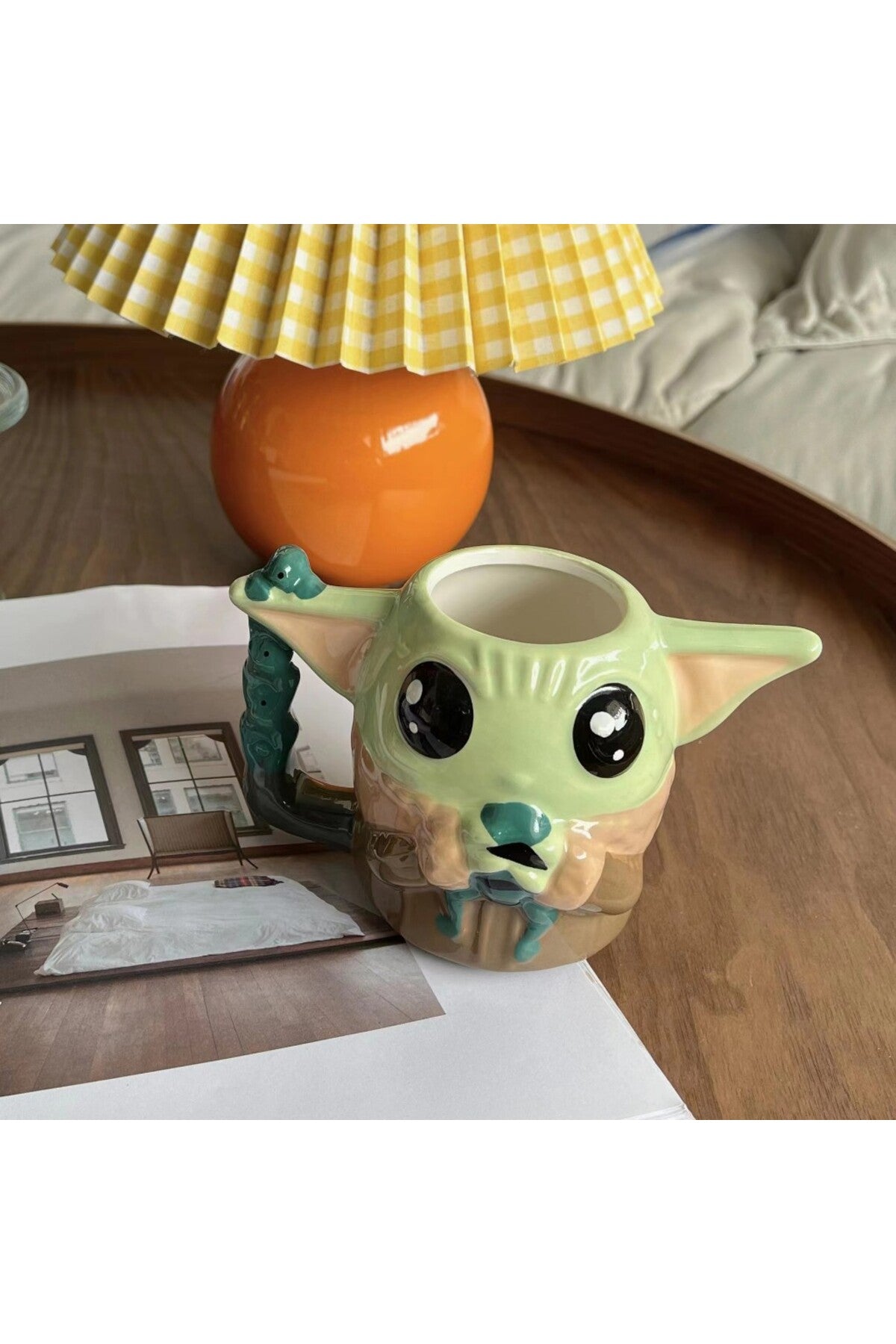 400ml Sevimli Karikatür Seramik Baby Yoda Kupa Bardak