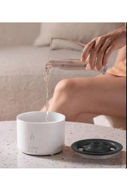 450Ml Alev Volkan Hava Nemlendirici Yangın Aroma Yayıcı Ultrasonik Buğu Yapıcı Uçucu Yağ Denizanası