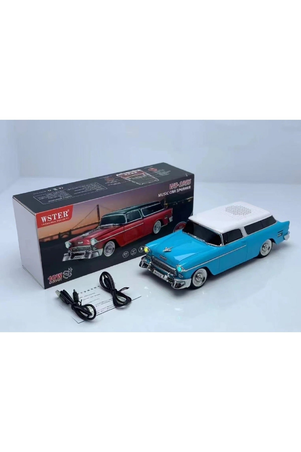 Kablosuz Bluetooth Retro Model Subwoofer Ses Kutusu Taşınabilir Hoparlör Radyo FM
