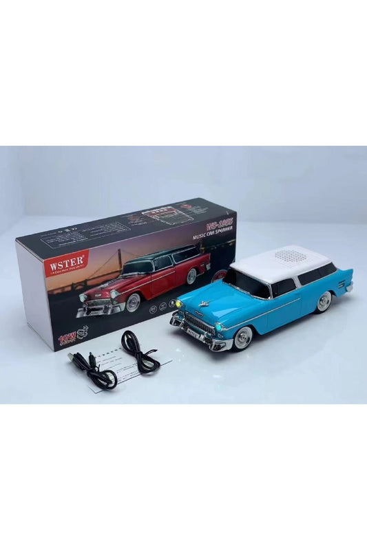 Kablosuz Bluetooth Retro Model Subwoofer Ses Kutusu Taşınabilir Hoparlör Radyo FM