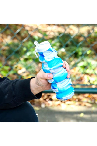500ml Açık Şişe Katlanabilir Kapak Spiral Dolum El Bombası Tasarımlı Matara&Suluk