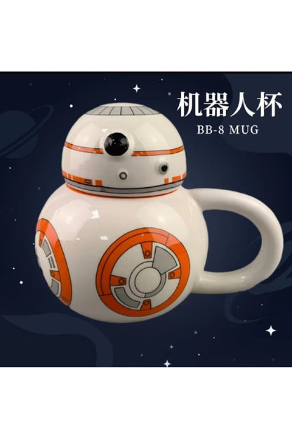 STAR WARS 3D Stereoskopik Seramik Kupa BB-8 Robot kKupa Star Wars Su Kapaklı Kupa Kahve Kupa