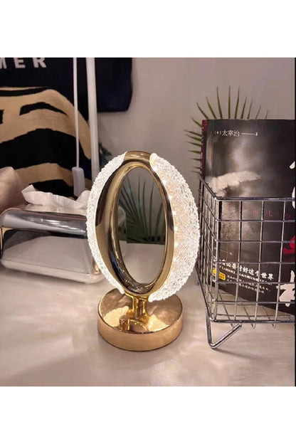 Kristal Elmas Masa Lambası LED Usb Şarj Edilebilir Başucu Dekoratif Masaüstü Gece Lambası