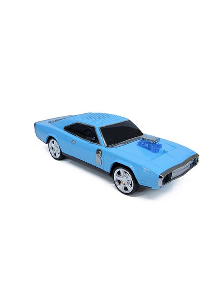 WS-1968 Dodge Challenger Araba Şekilli Kablosuz Bluetooth Hoparlör TF USB FM TWS LED Ekran LED Işık
