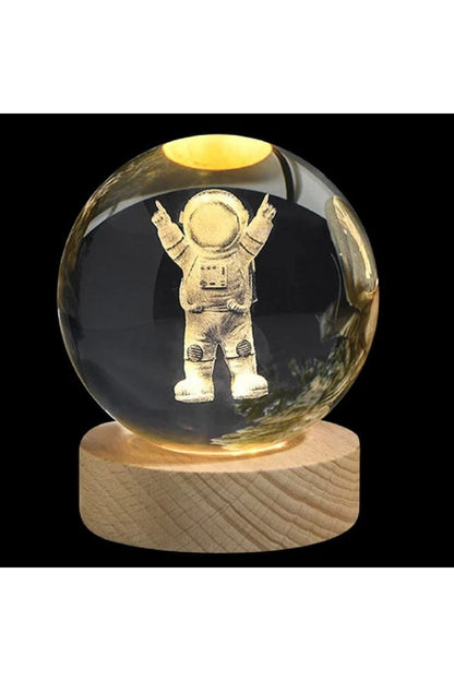 Kristal Toplu Astronot Cam Küre