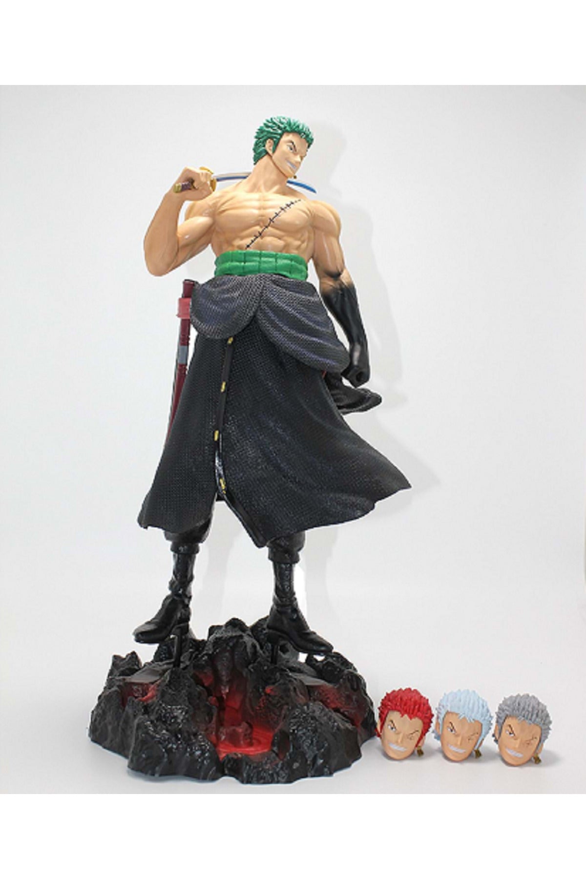 Anime Tarzı Kılıçlı Savaşçı Figürü One Piece Roronoa Zoro Büyük Boy Detaylı Koleksiyonluk