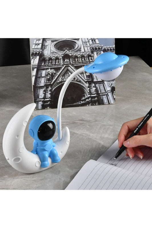 Astronot Ay Gece Lambası Çocuk Usb Şarj Edilebilir Led Lamba