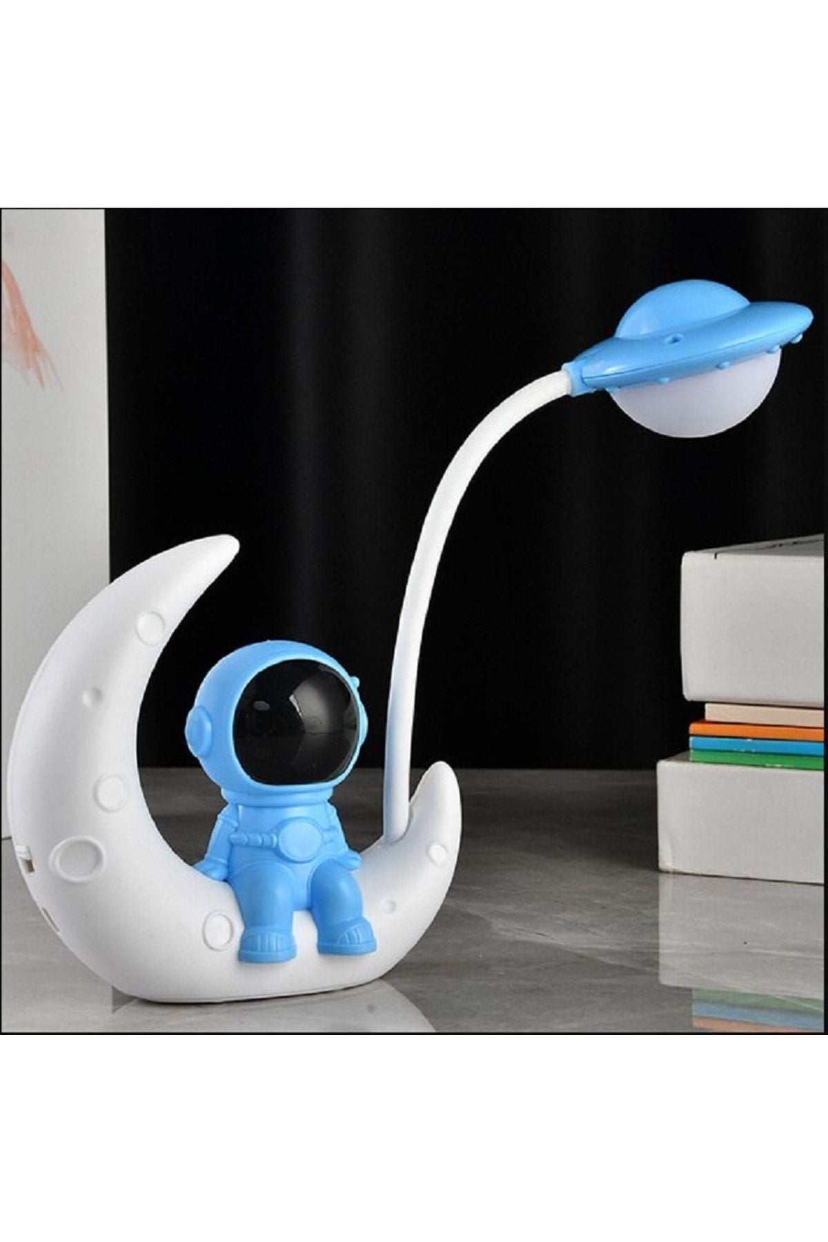 Astronot Ay Gece Lambası Çocuk Usb Şarj Edilebilir Led Lamba