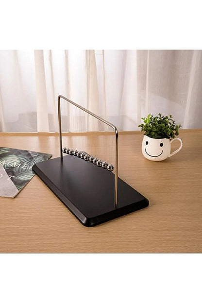 Mermer Standlı Newtons Beşiği Denge Topları Bilim Fizik Gadget Masaüstü Dekorasyon Aksesuar Obje