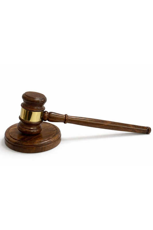 Masif Ahşap Hakim Tokmağı (Gavel) – 30x10 Cm Dekoratif & Koleksiyonluk