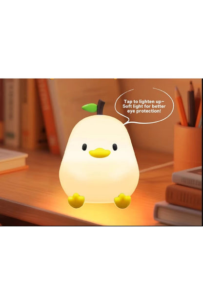 LED Gece Işıkları Sevimli Silikon Lamba USB Şarj Edilebilir Zamanlama Başucu Dekor Çocuklar Bebek