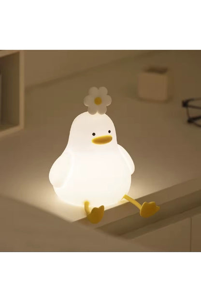 LED Gece Işıkları Sevimli Silikon Lamba USB Şarj Edilebilir Zamanlama Başucu Dekor Çocuklar Bebek